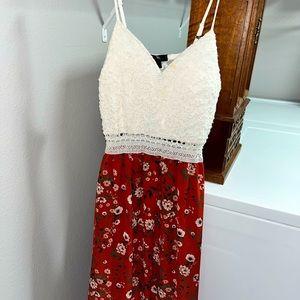 Size Large Floral Print Long Dress
